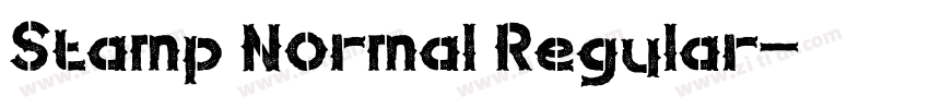 Stamp Normal Regular字体转换